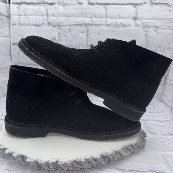 Clarks Men's Chukka Boot Charles F. Stead English Leather Upper Black Size 9.5 - Picture 8 of 11